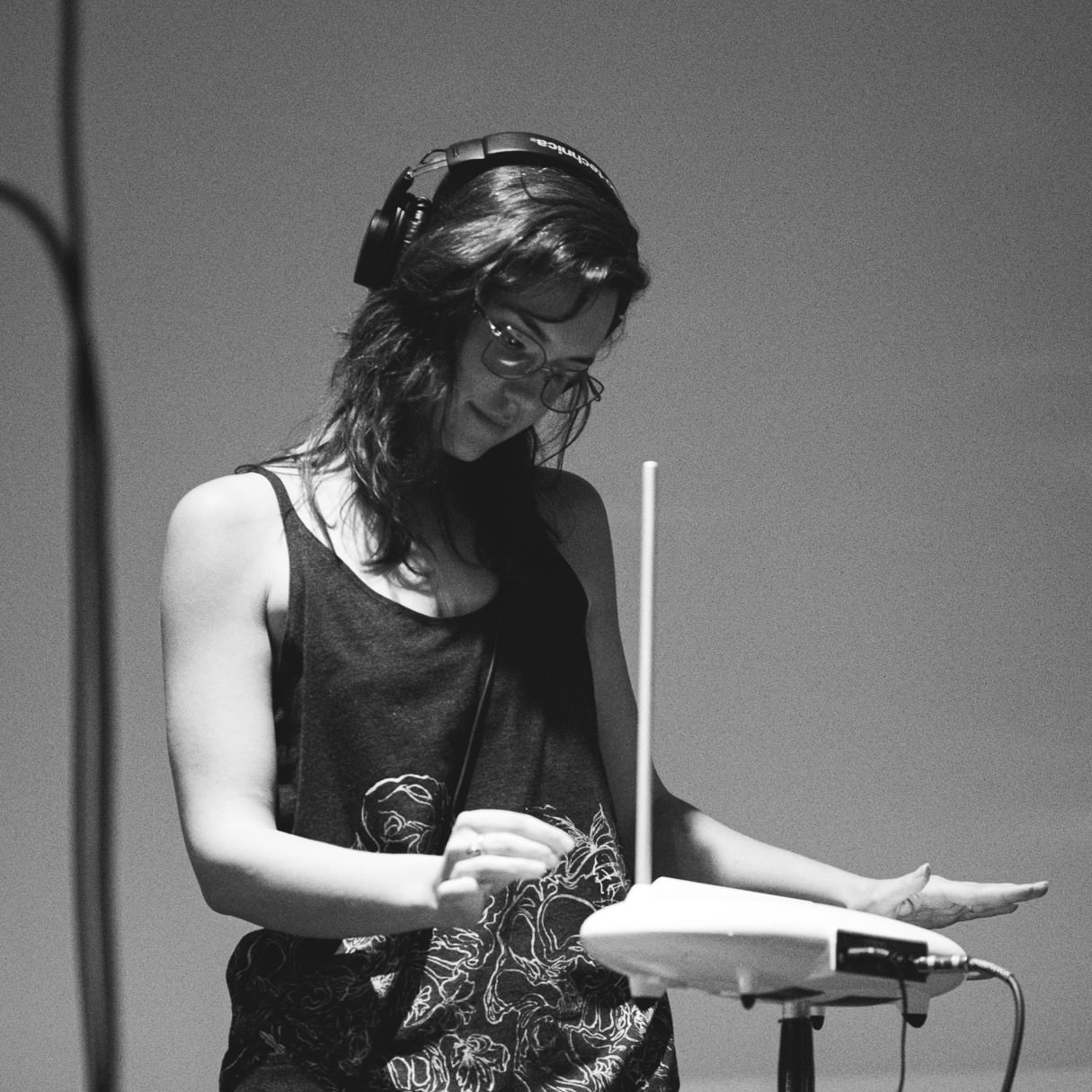 Katrina Bond exploring sound with theremin